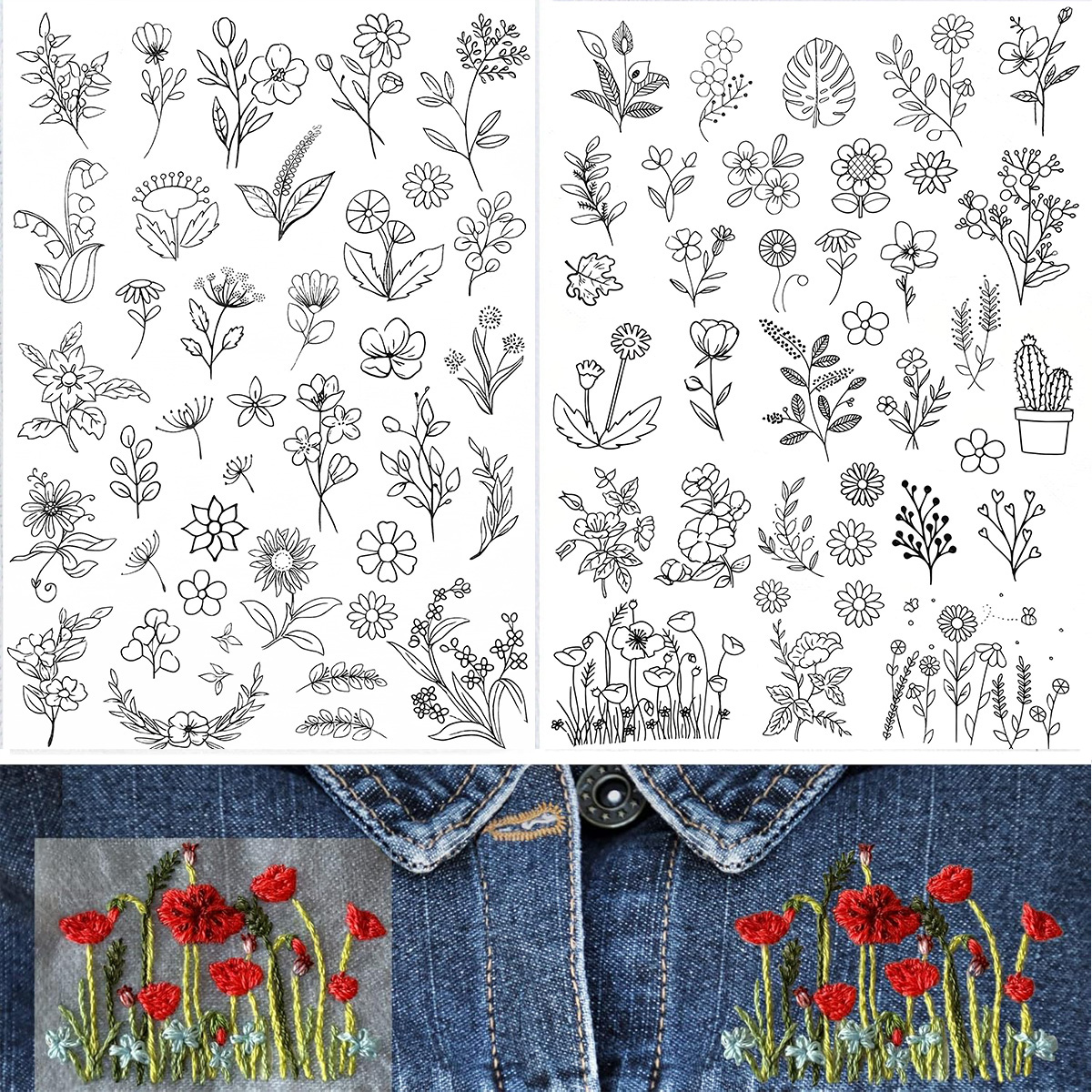 Embroidery Stabilizer Backing - 72Pcs Water Soluble Stabilizer Embroidery Pattern