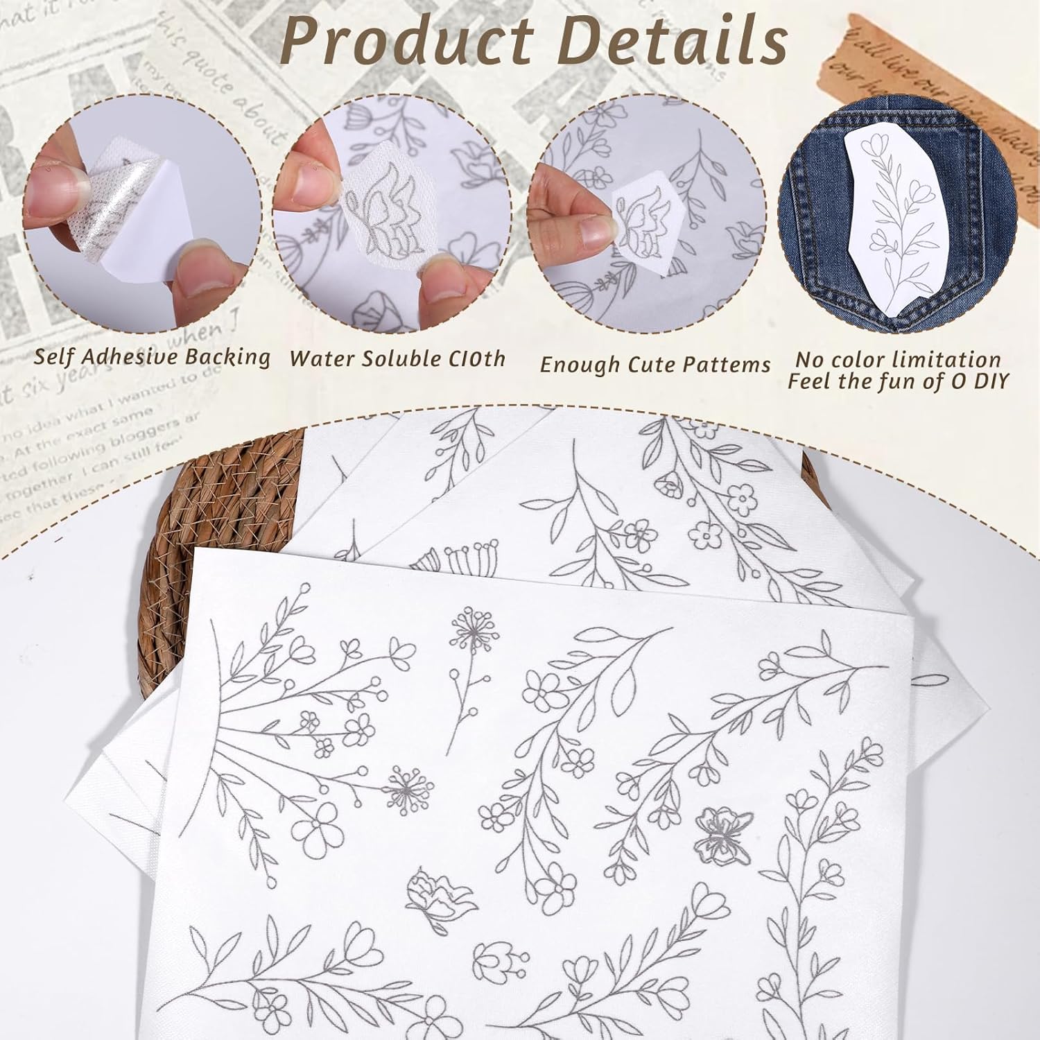 Stick & Stitch Water Soluble E – обзор и цена Embroidery Stabilizer Backing