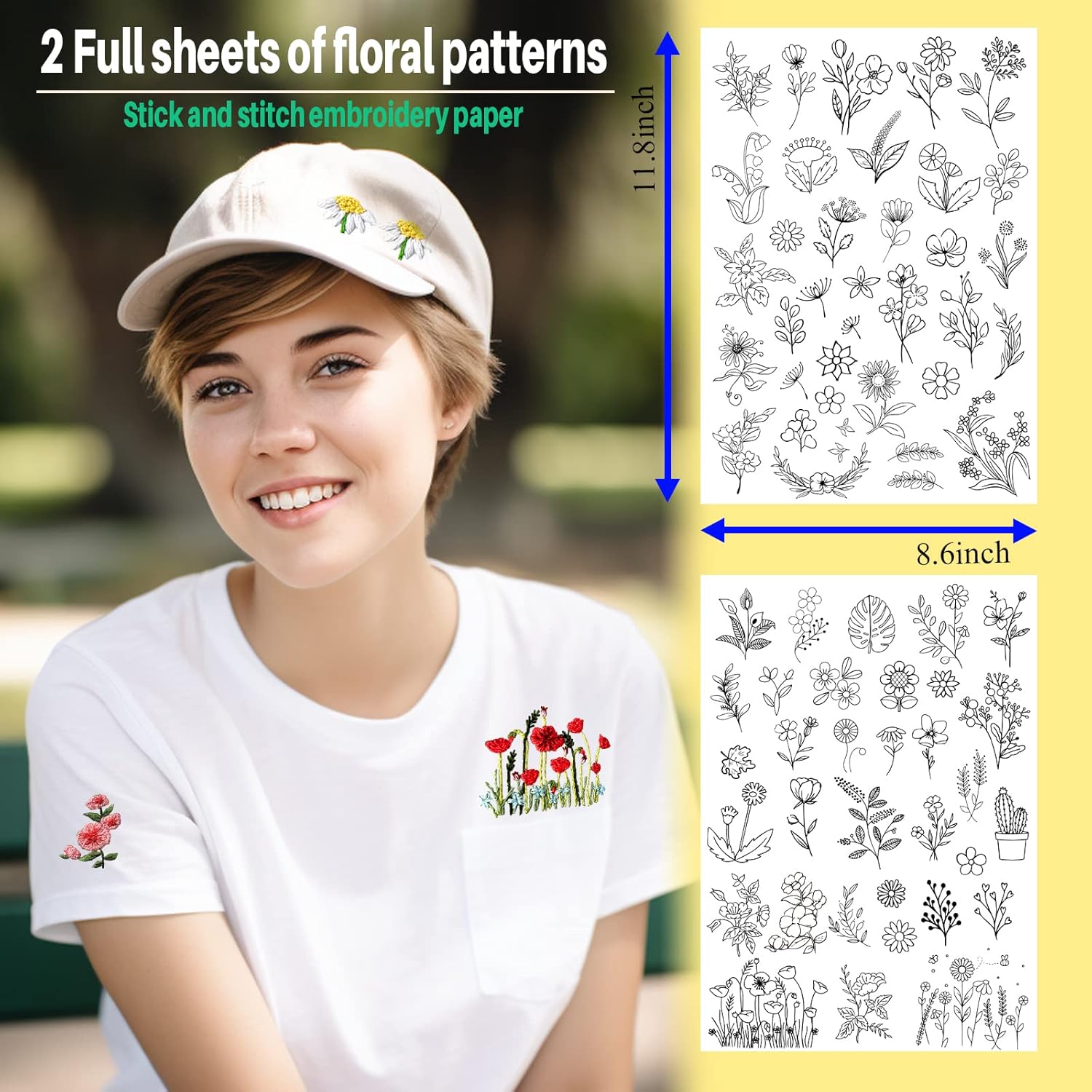 72Pcs Water Soluble Stabilizer – обзор и цена Embroidery Stabilizer Backing