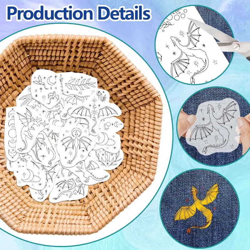 1Set 4Sheets Dragon Water Solu – обзор и цена Embroidery Stabilizer Backing