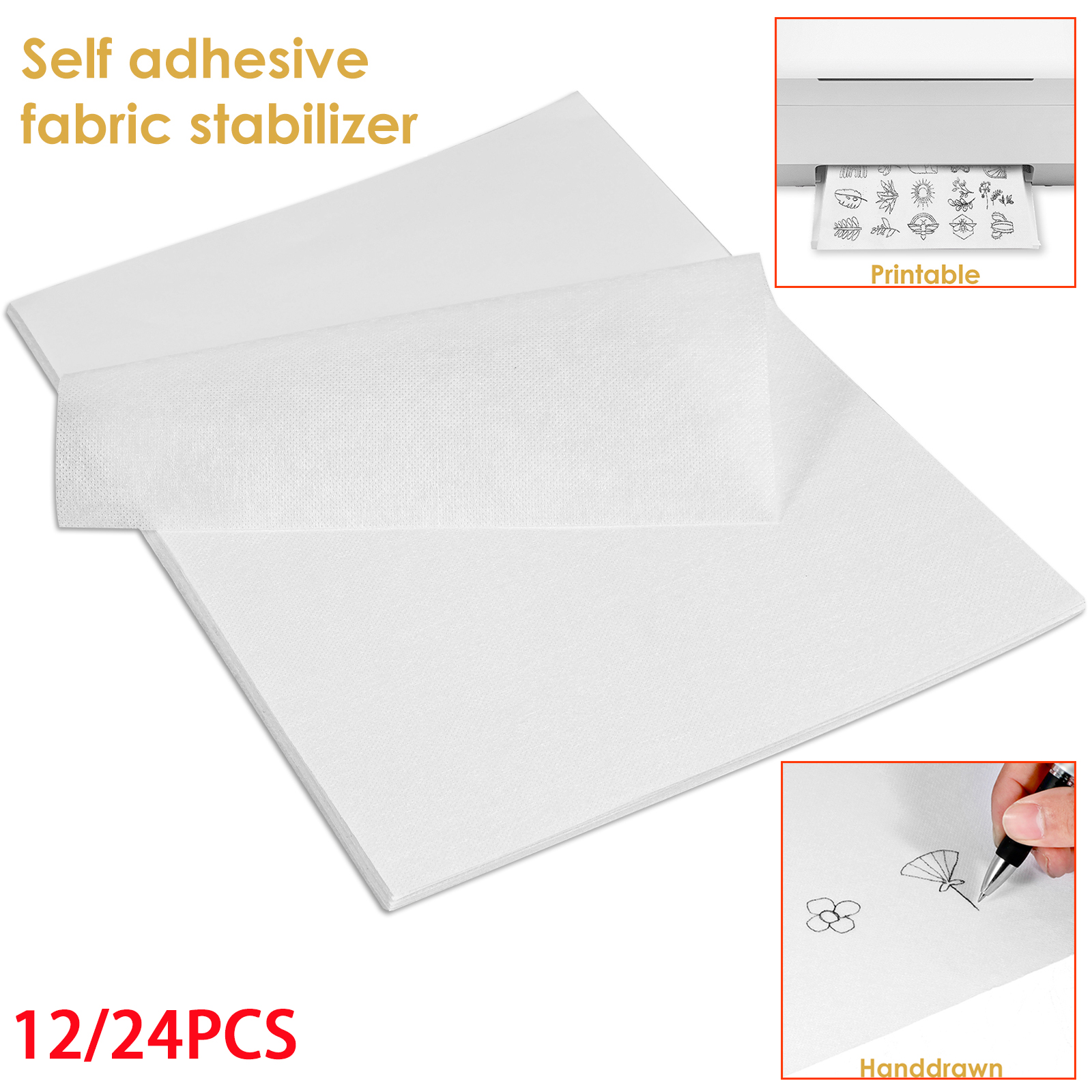 12/24PCS Sticky Water Soluble  – обзор и цена Embroidery Stabilizer Backing