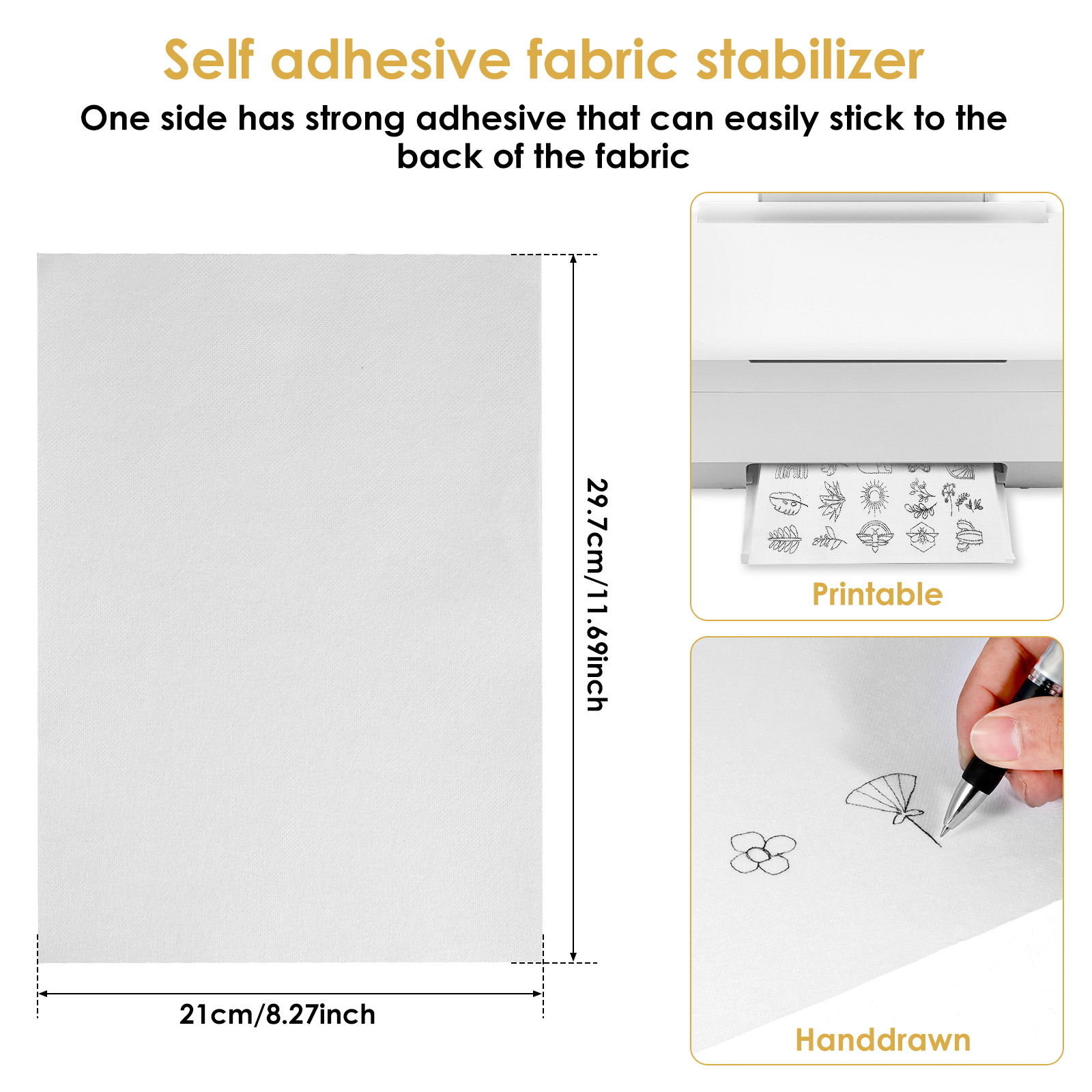 12/24PCS Sticky Water Soluble  – обзор и цена Embroidery Stabilizer Backing