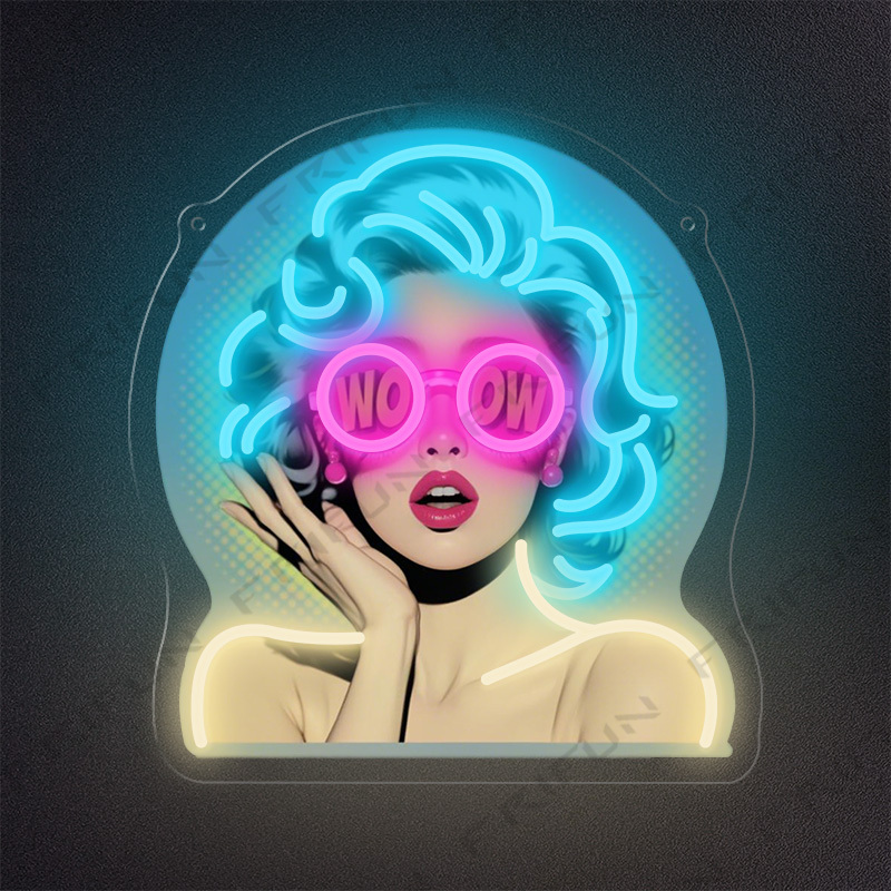 WOW Curl Girl Neon Sign UV Pri – обзор и цена Commercial Uv Printing