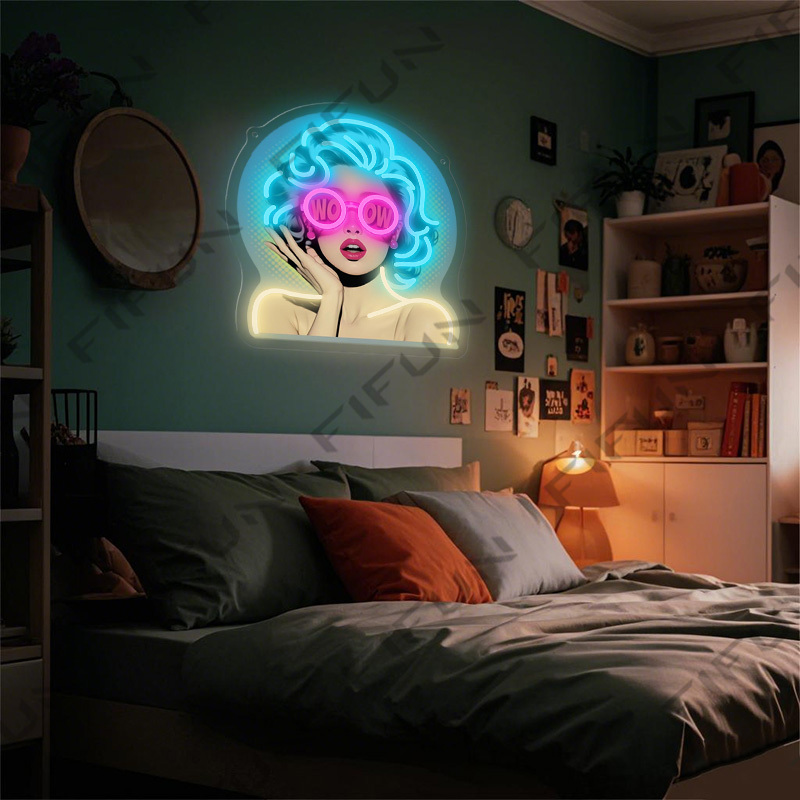 WOW Curl Girl Neon Sign UV Pri – обзор и цена Commercial Uv Printing