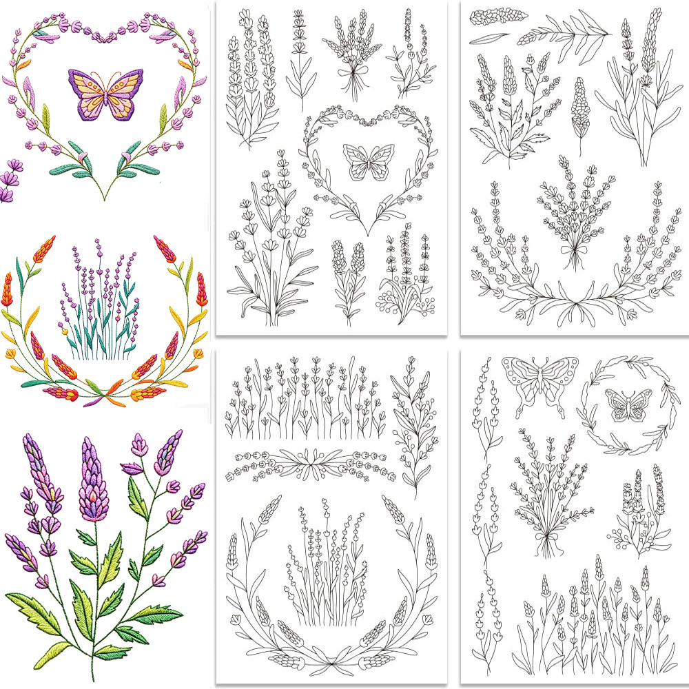 Lavender Flower Butterfly Wate – обзор и цена Embroidery Stabilizer Backing