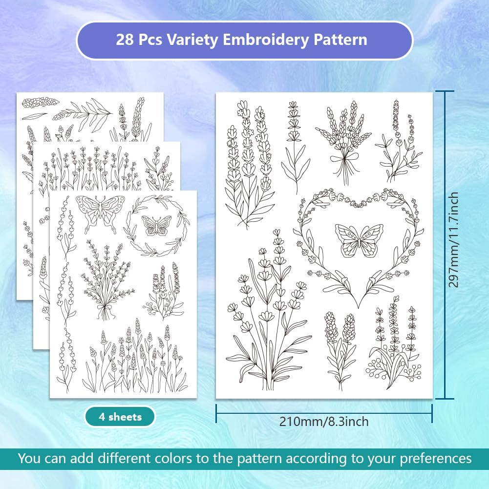 Lavender Flower Butterfly Wate – обзор и цена Embroidery Stabilizer Backing