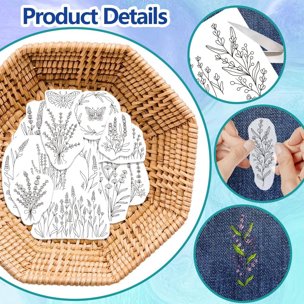 Lavender Flower Butterfly Wate – обзор и цена Embroidery Stabilizer Backing