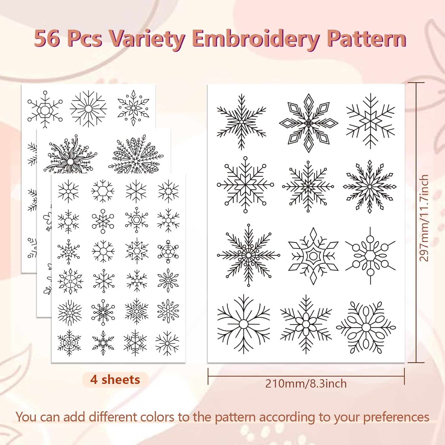 Snowflake Wreath Stick and Sti – обзор и цена Embroidery Stabilizer Backing