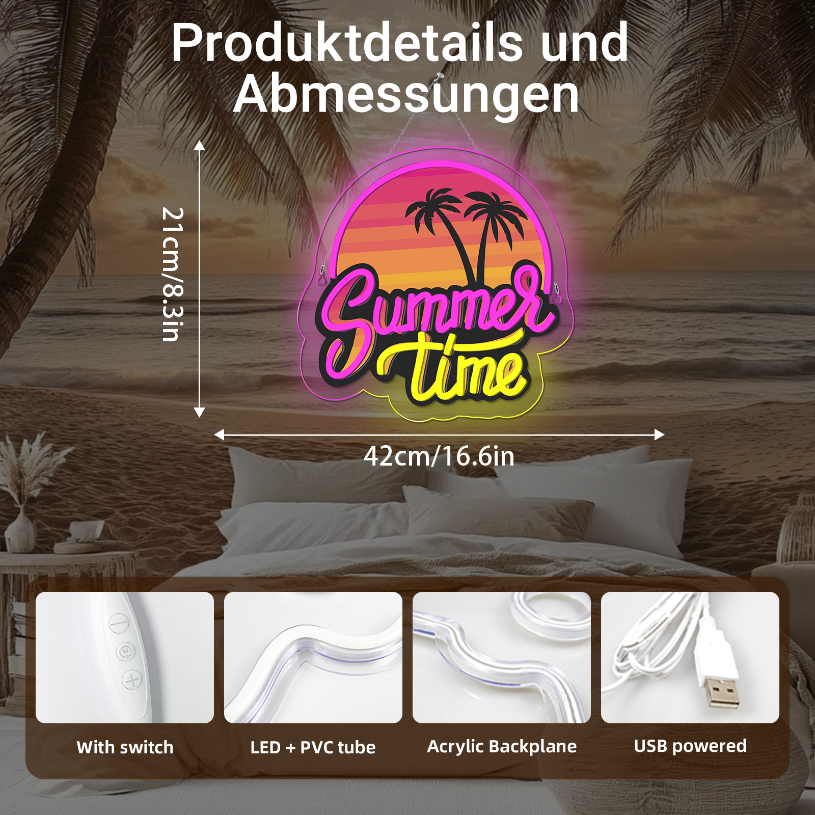 Summer Time Neon Sign UV Print – обзор и цена Commercial Uv Printing